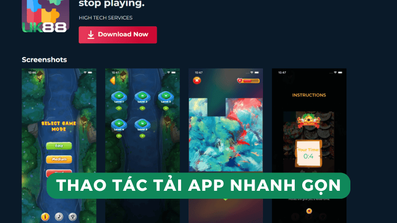 Thao tác tải app đơn giản cực kỳ