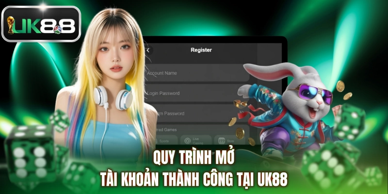 Quy trình mở tài khoản thành công tại UK88