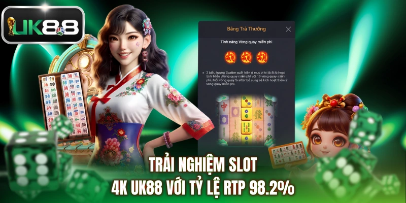 Trải nghiệm slot 4K UK88 với tỷ lệ RTP 98.2%